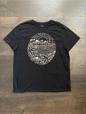 Goodfellow & Co Coastal Graphic T Shirt Black Men’s Size L